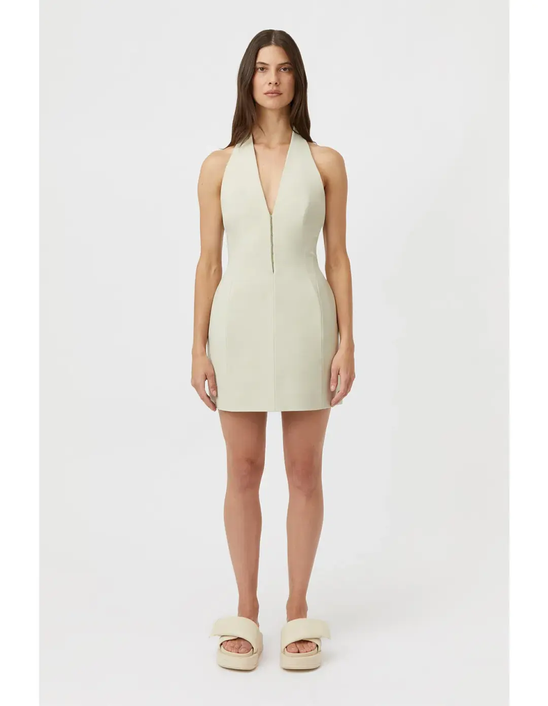 Camilla & Marc Petra Mini Dress in Pistachio Size 6 for rent on The Volte - main image