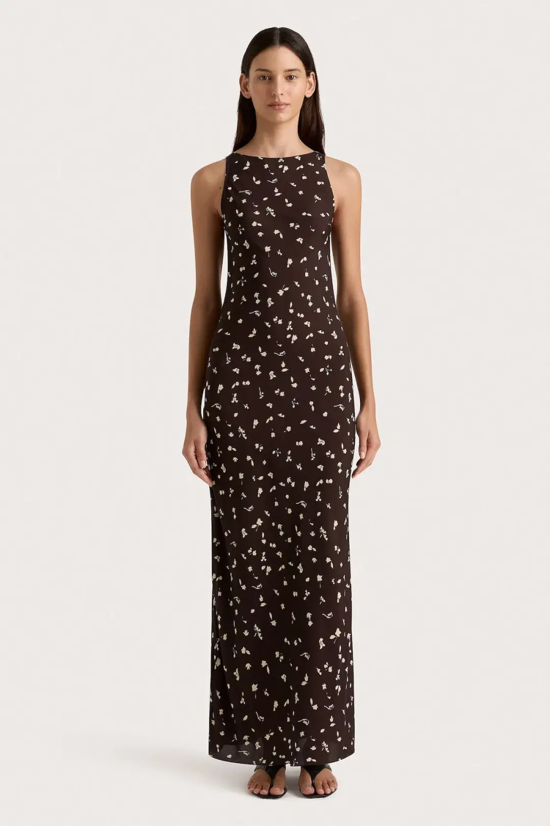 Faithfull the Brand Silya Dress Clover Brown Size 8 for rent on The Volte - main image