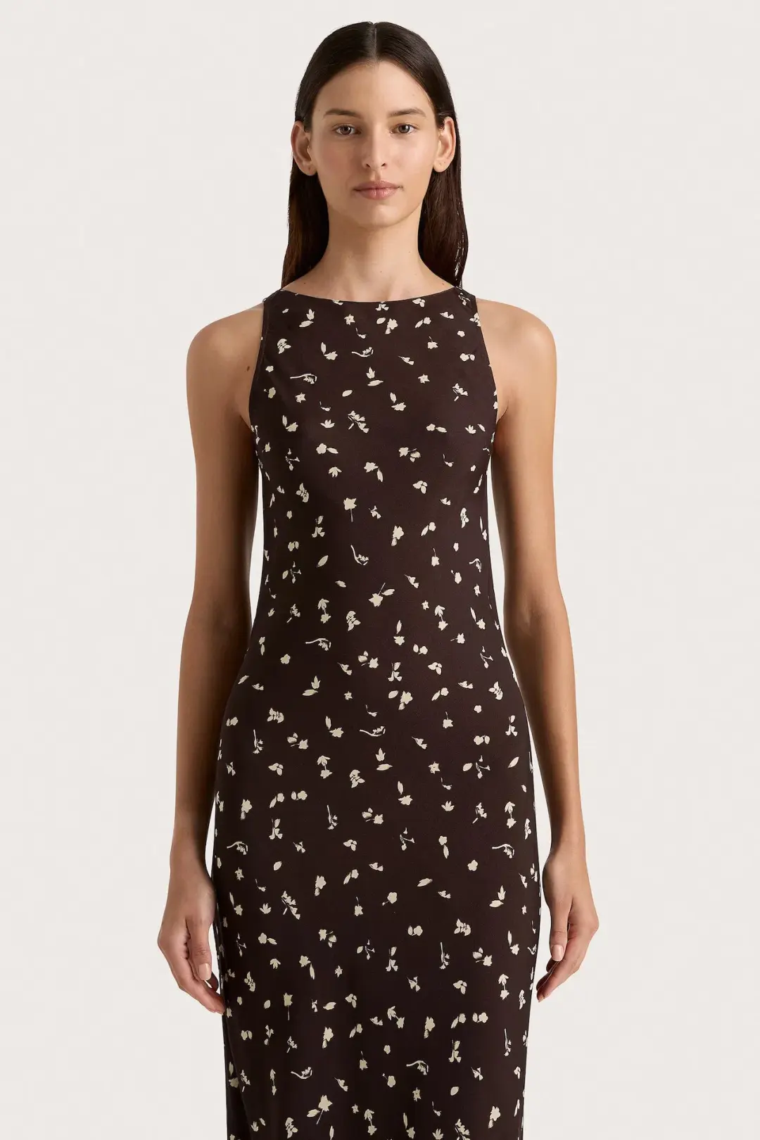 Faithfull the Brand Silya Dress Clover Brown Size 8 for rent on The Volte - main image