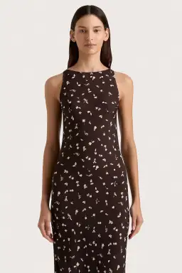 Faithfull the Brand Silya Dress Clover Brown Size 8 for rent on The Volte - image 4