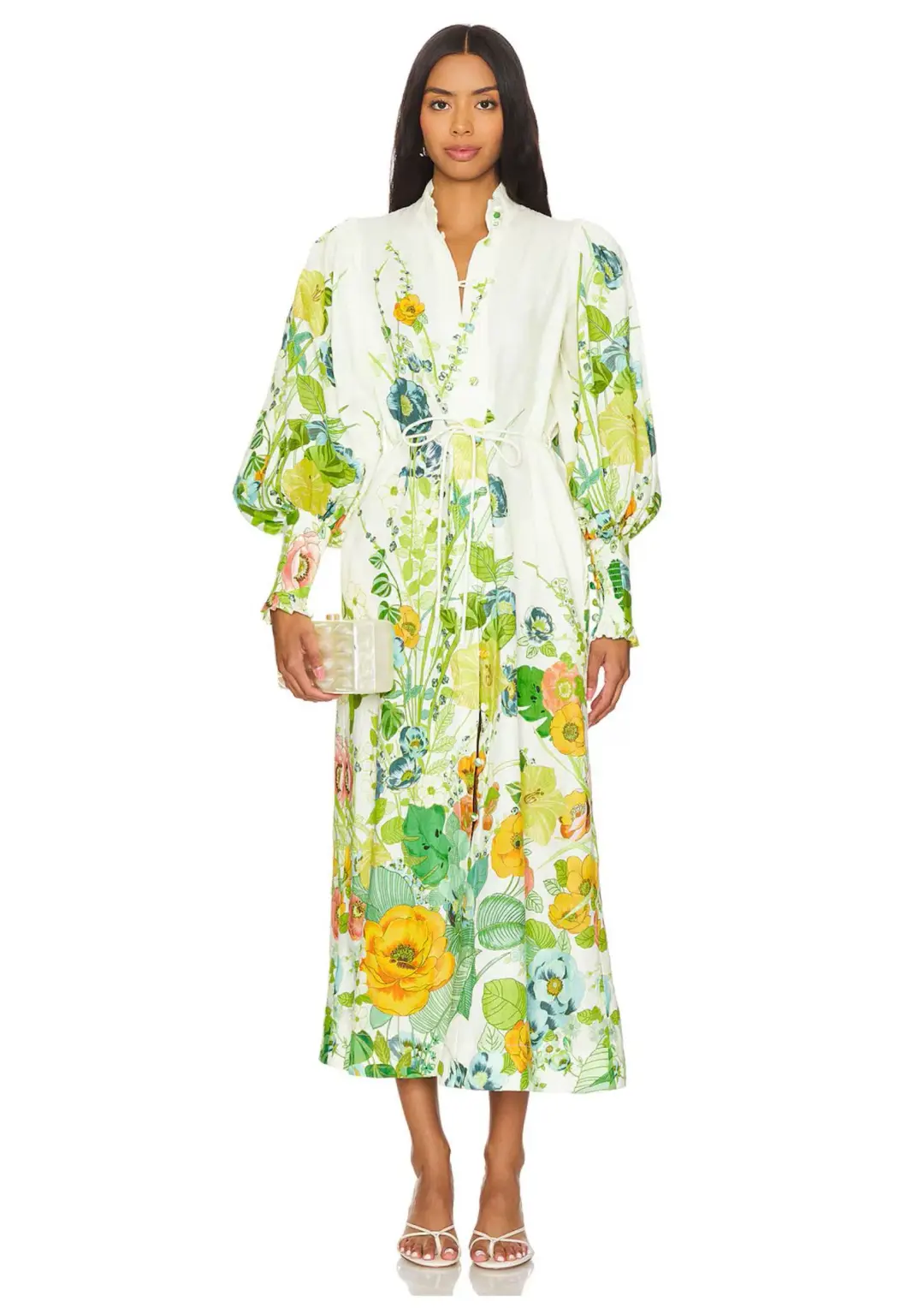 Alemais Zhivago Constance Shirt Dress Floral Size 16 for rent on The Volte - main image