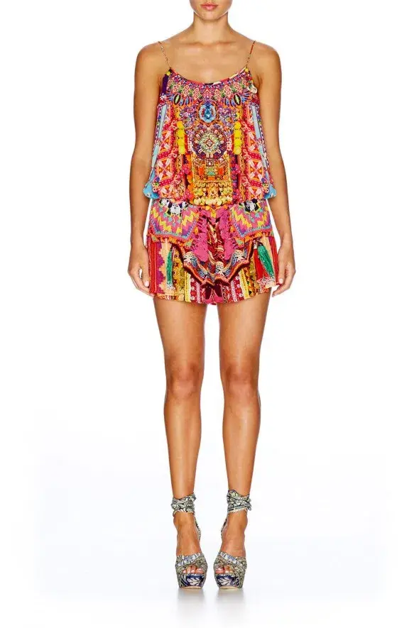 Camilla Childs Play Silk Playsuit Multi Size 8 for rent on The Volte - main image
