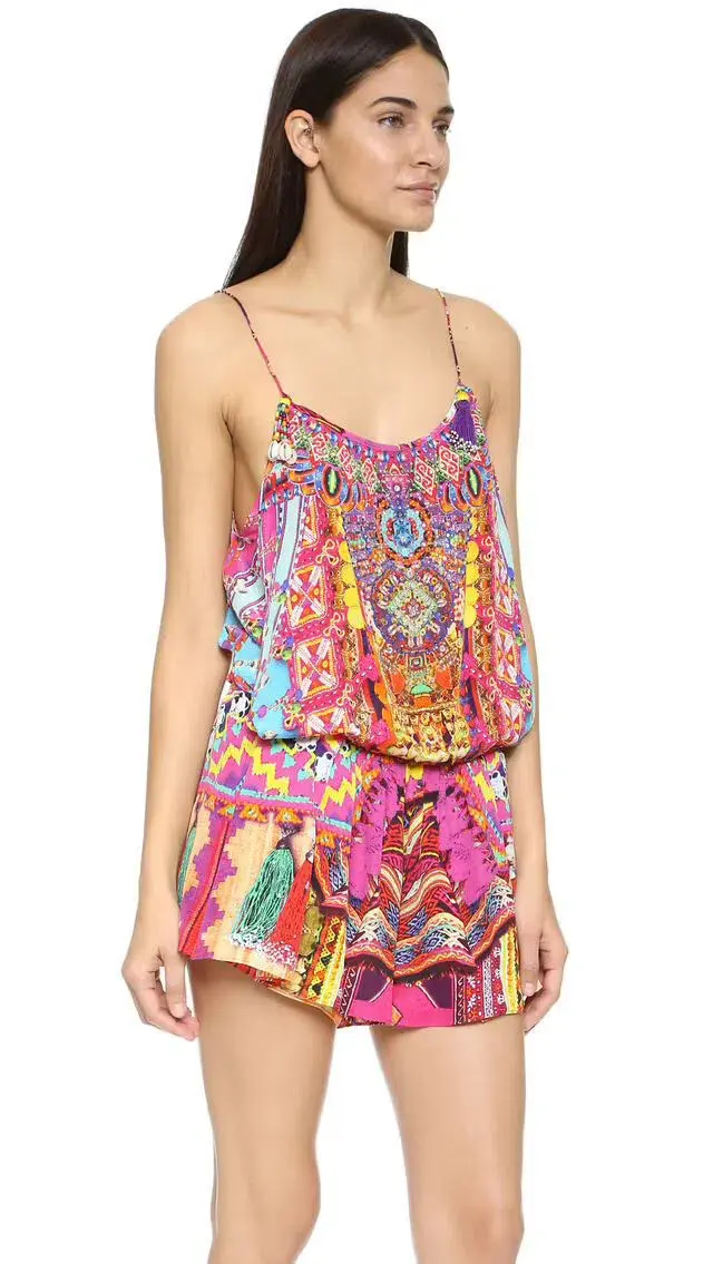 Camilla Childs Play Silk Playsuit Multi Size 8 for rent on The Volte - main image