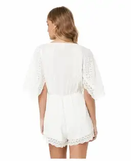 Tigerlily Elati Broderie Lace Onesie Playsuit White for rent on The Volte - image 3