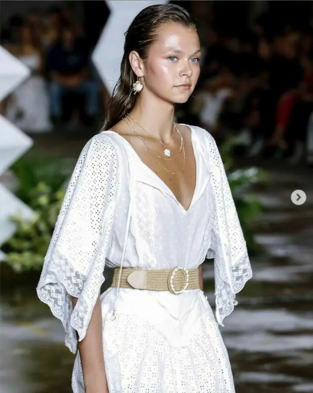 Tigerlily Elati Broderie Lace Onesie Playsuit White for rent on The Volte - main image