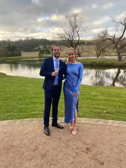 Bec & Bridge Delphine Long Sleeve Midi Dress Blue Size 8 for rent on The Volte - image 4