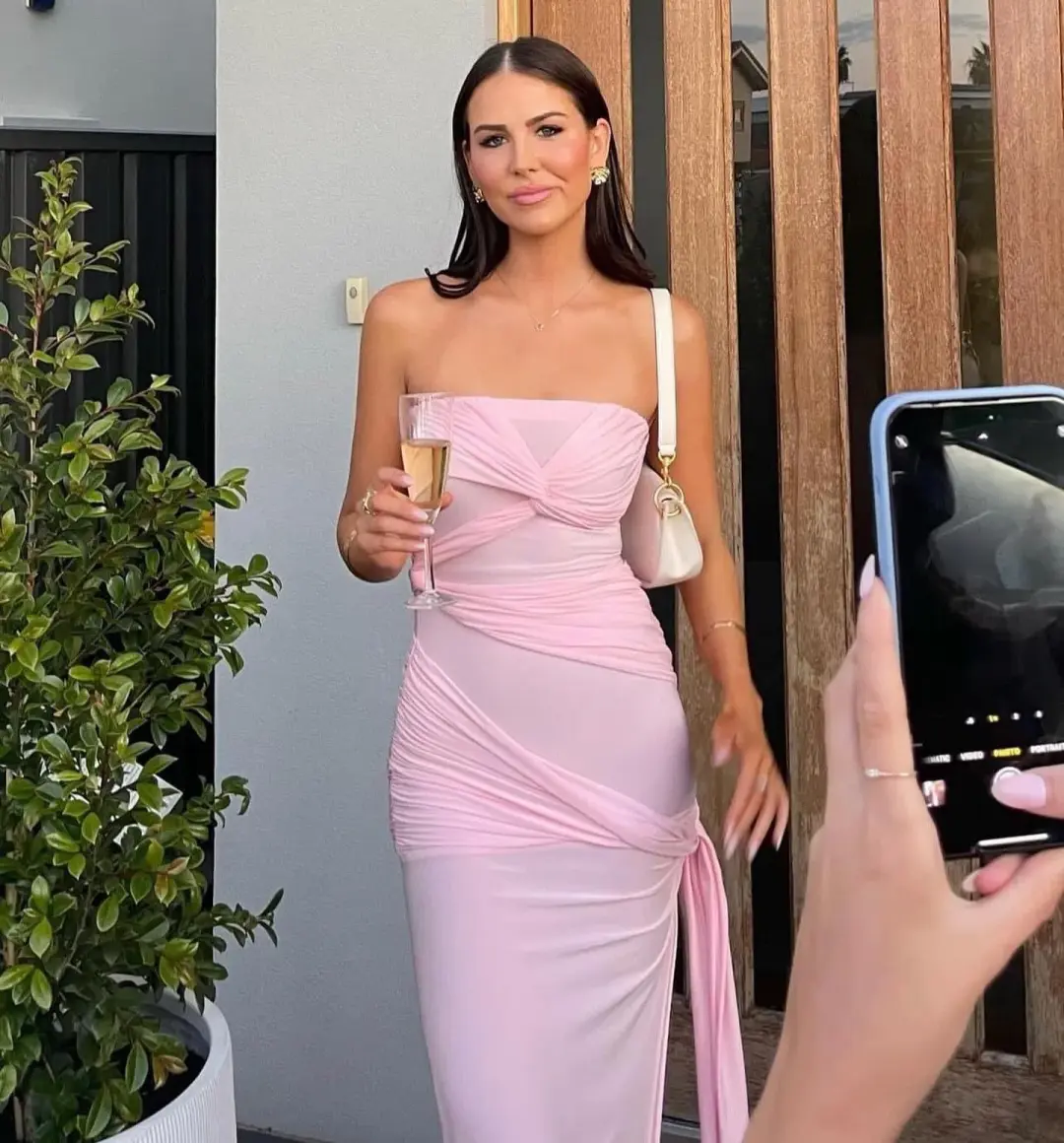 Natalie Rolt Miranda Gown Pink Size 0/AU 6 for rent on The Volte - main image