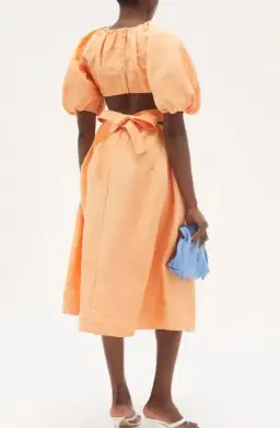 Aje Mimosa Cutout Midi Dress In Mandarin Size 12 for rent on The Volte - image 2