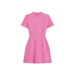 Scanlan Theodore Crepe Knit Peplum Dress Peony Size 8 for rent on The Volte - image 2