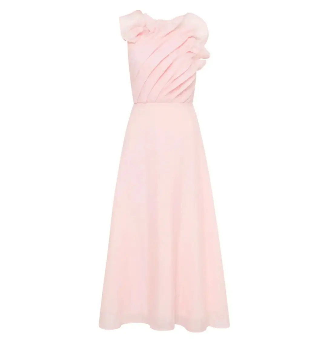 Aje Genesis Midi Dress Soft Pink Size AU 14 for rent on The Volte - main image