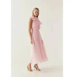 Aje Genesis Midi Dress Soft Pink Size AU 14 for rent on The Volte - image 3