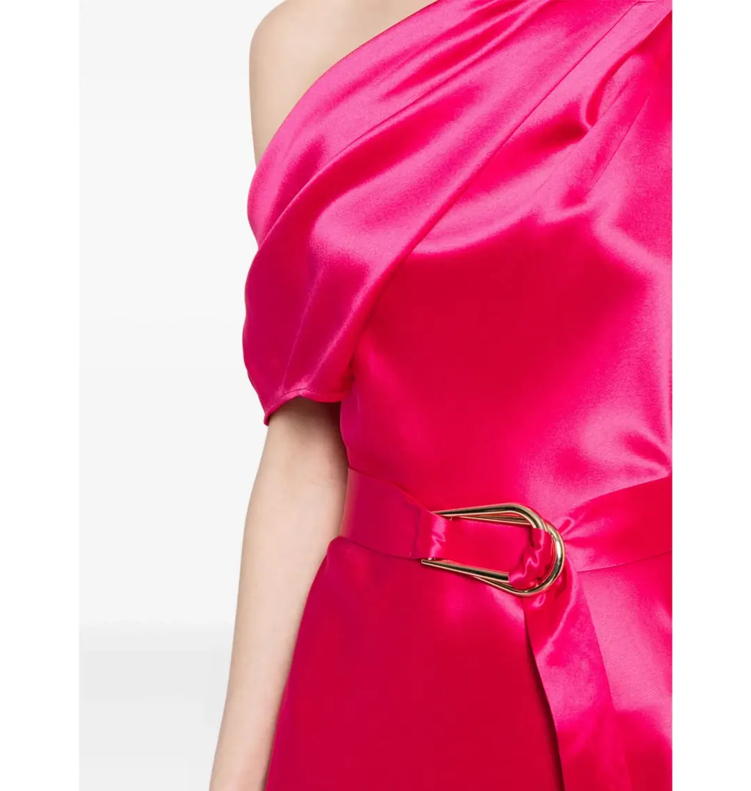 Acler Ellison Off Shoulder Dress Fuchsia Pink Size AU 10 for rent on The Volte - main image