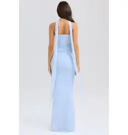House Of CB Cassidy Fluted Maxi Dress Set Baby Blue Size AU 8 for rent on The Volte - image 2