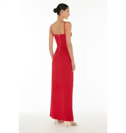 Manning Cartell Double Time Pleat Dress in Red Size AU 10 for rent on The Volte - image 3