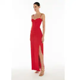 Manning Cartell Double Time Pleat Dress in Red Size AU 10 for rent on The Volte - image 2