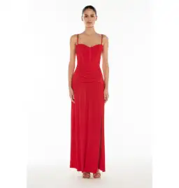 Manning Cartell Double Time Pleat Dress in Red Size AU 12 for rent on The Volte - image 1