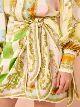 Alemais Checkmate Silk Mini Dress Multi Size AU 10 for rent on The Volte - image 12