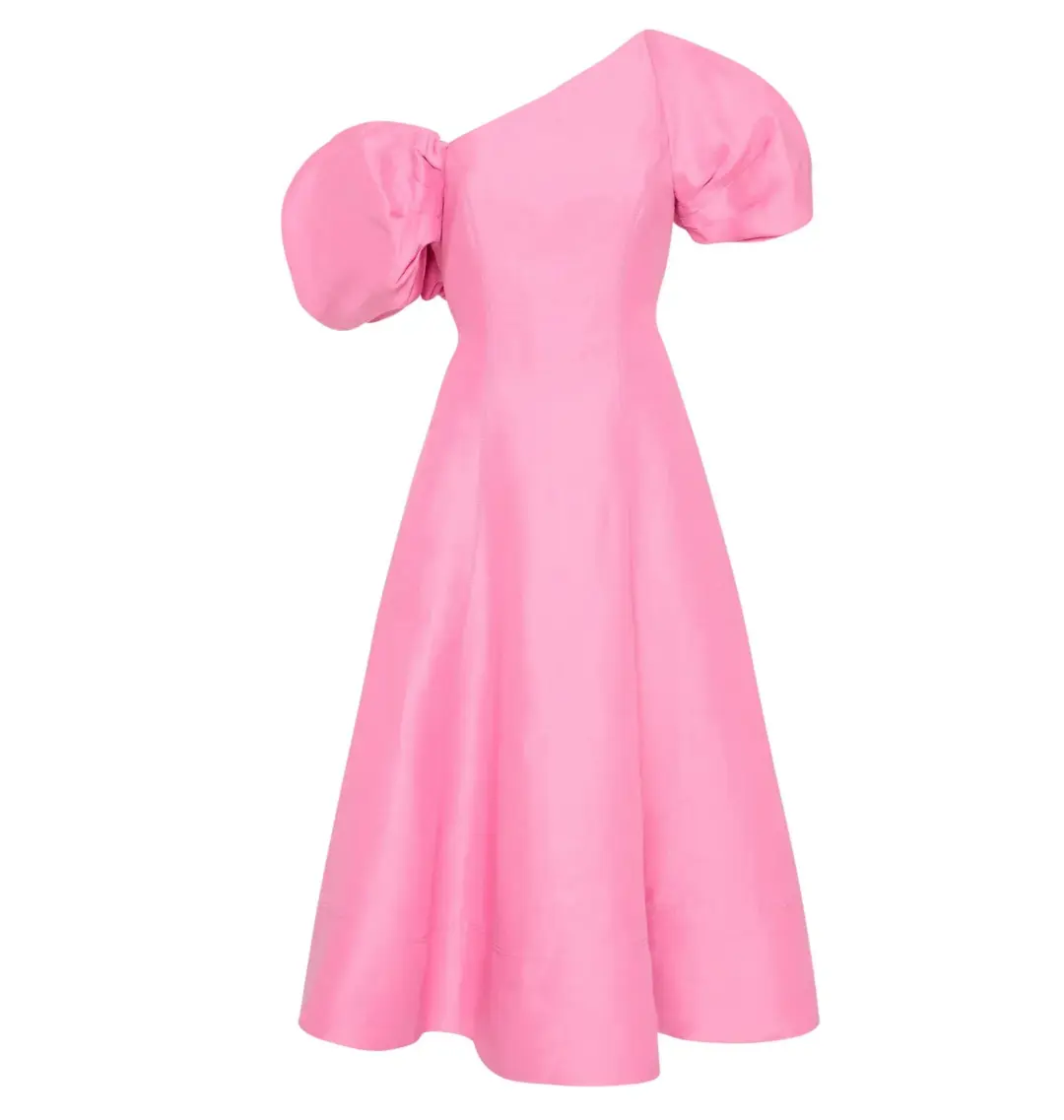 Aje Arista Tulip Sleeve Midi Dress Cerise Pink Size AU 14 for rent on The Volte - main image