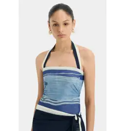 Sir the Label Breeze Mini Dress in Shoreline Stripe Size 0 / AU 6 for rent on The Volte - image 2