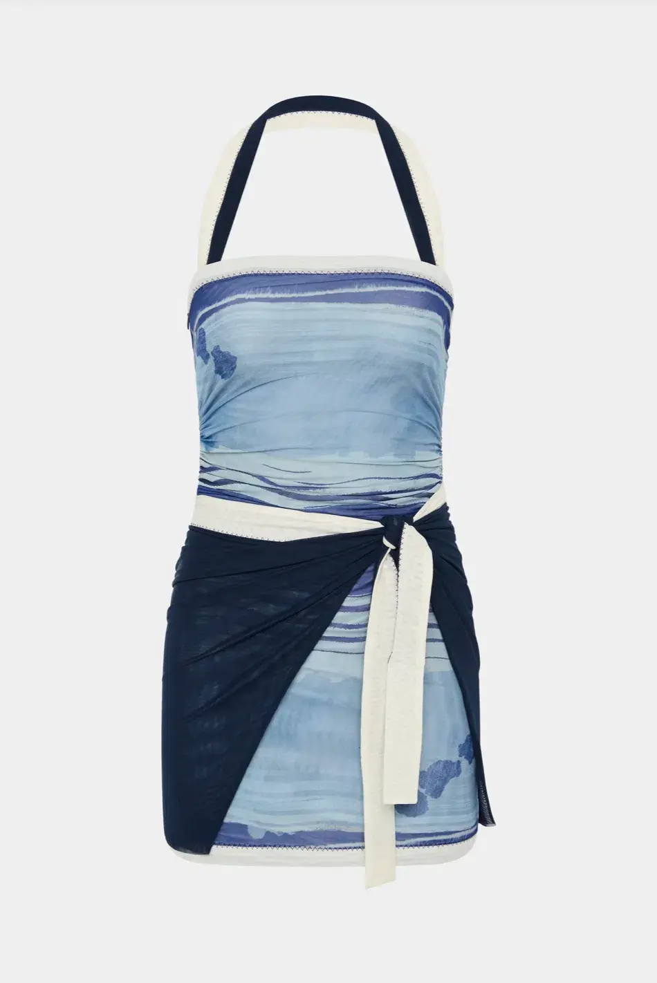 Sir the Label Breeze Mini Dress in Shoreline Stripe Size 0 / AU 6 for rent on The Volte - main image