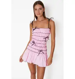 Cin Cin Femme Mini Dress Ballet Pink Size XS / AU 6 for rent on The Volte - image 2