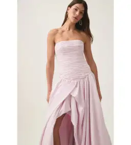 Aje Violette Bubble Hem Maxi Dress Pastel Pink Size AU 8 for rent on The Volte - image 4