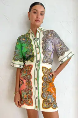 Alemais Trippy Troppo Mini Dress Multi Size 12 for rent on The Volte - image 2