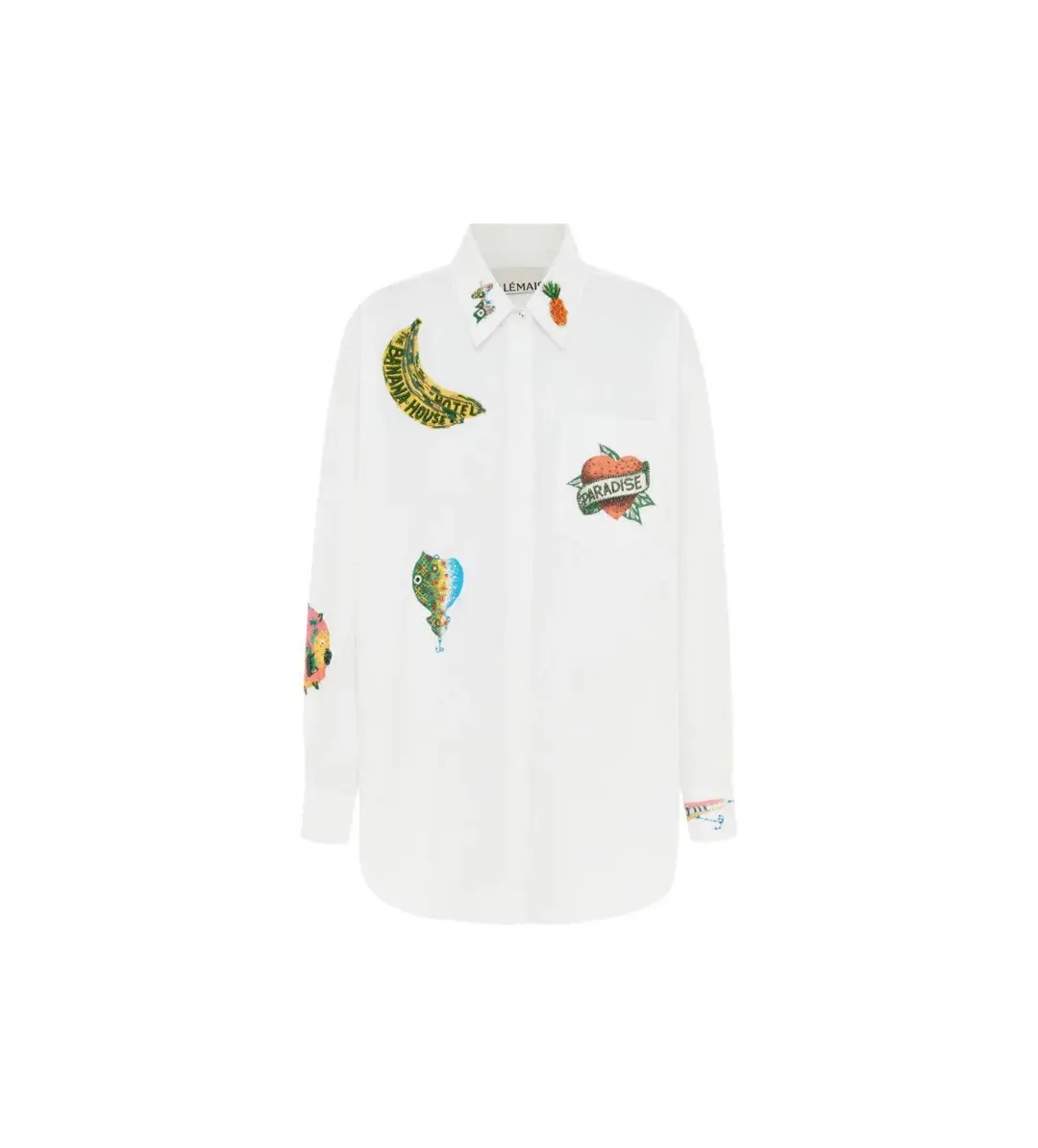 Alemais Clam Embroidered Shirt Print Size 14 for rent on The Volte - main image