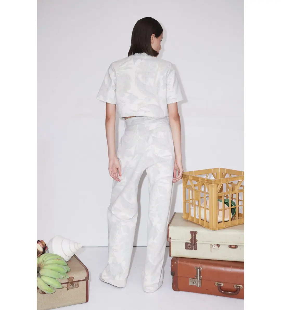 Alemais Ivy Cropped Shirt and Pant Set White Set 16 for rent on The Volte - main image