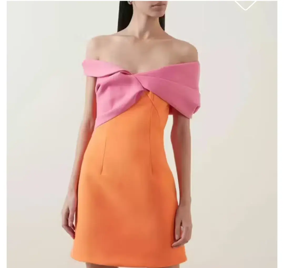 Rachel Gilbert Matteo Mini Dress Pink/Orange Size 0/Au 6 for rent on The Volte - main image