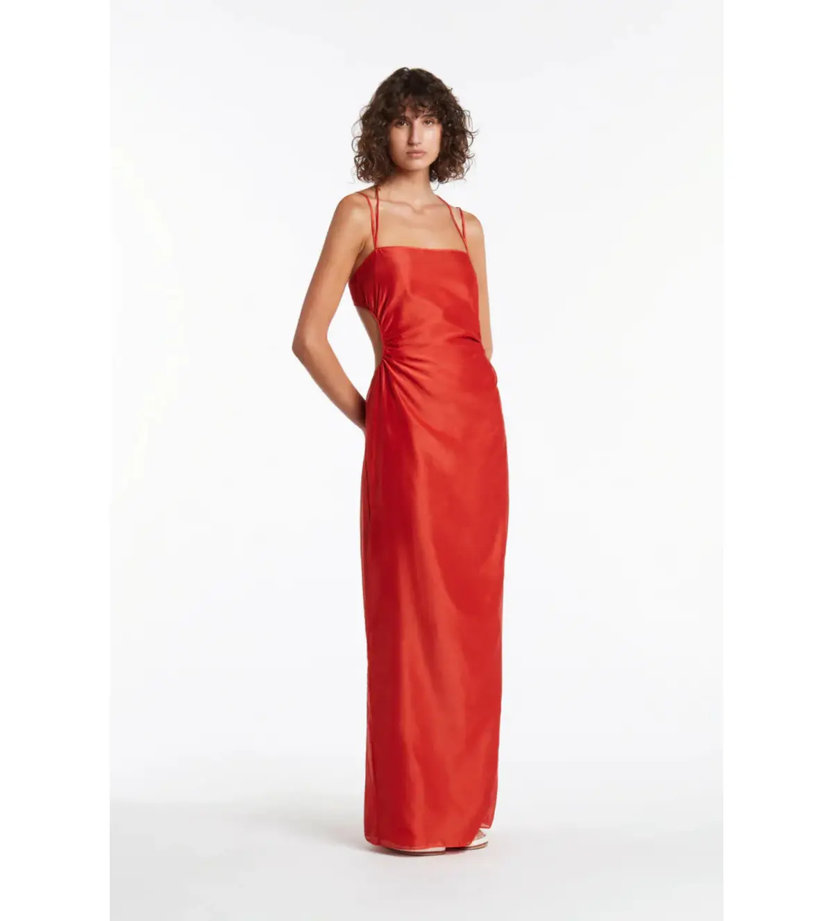 Sir the Label Lucelia Cut Out Midi Dress Red Size 8 - Image 1