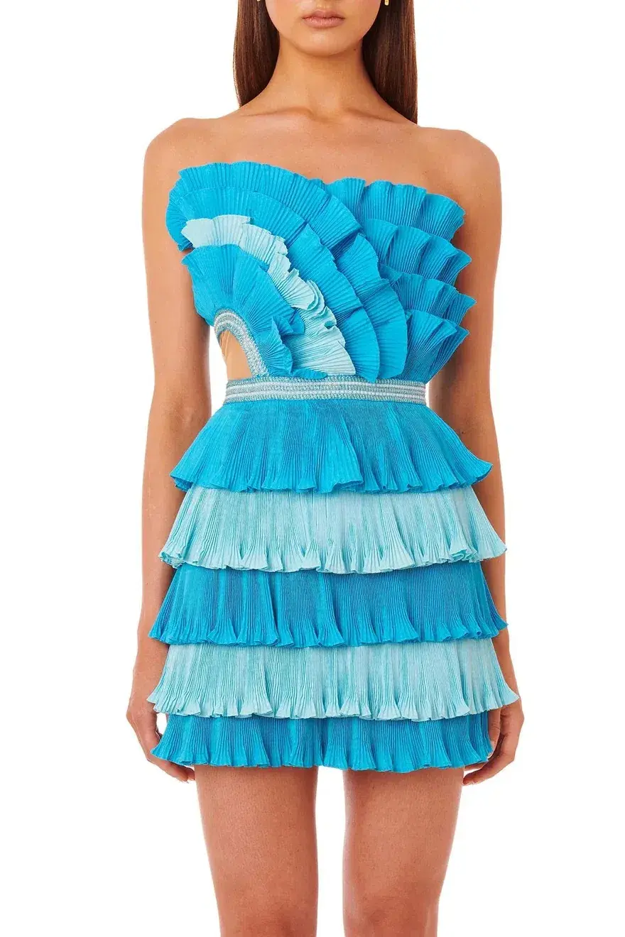 Eliya the Label Josephine Mini Dress Blue Size XS/Au 6 for rent on The Volte - main image