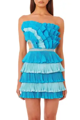 Eliya the Label Josephine Mini Dress Blue Size XS/Au 6 for rent on The Volte - image 2