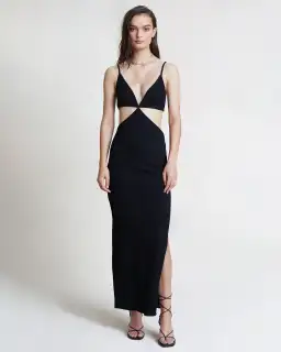 Bec and Bridge Selene V Maxi Dress Black Size 12 for rent on The Volte - image 1