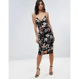 Talulah Bloom Cocktail Midi Dress Floral Size XS / AU 6