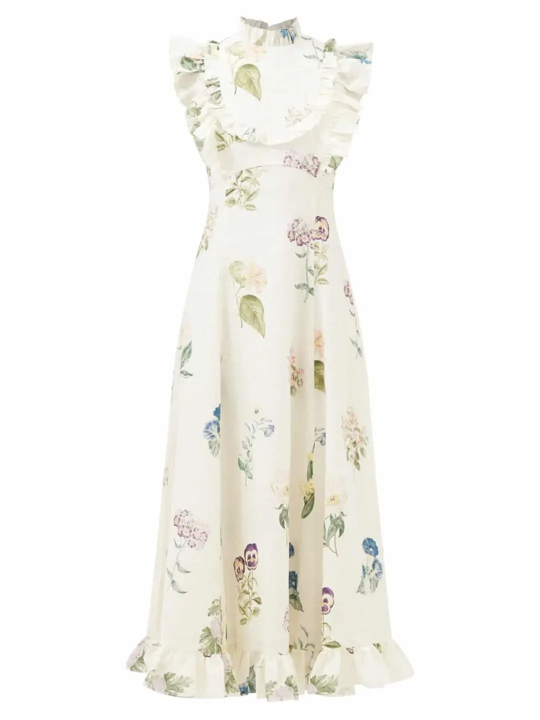 Alemais Jules Floral Midi Dress Antique Print Size 8 for rent on The Volte - main image