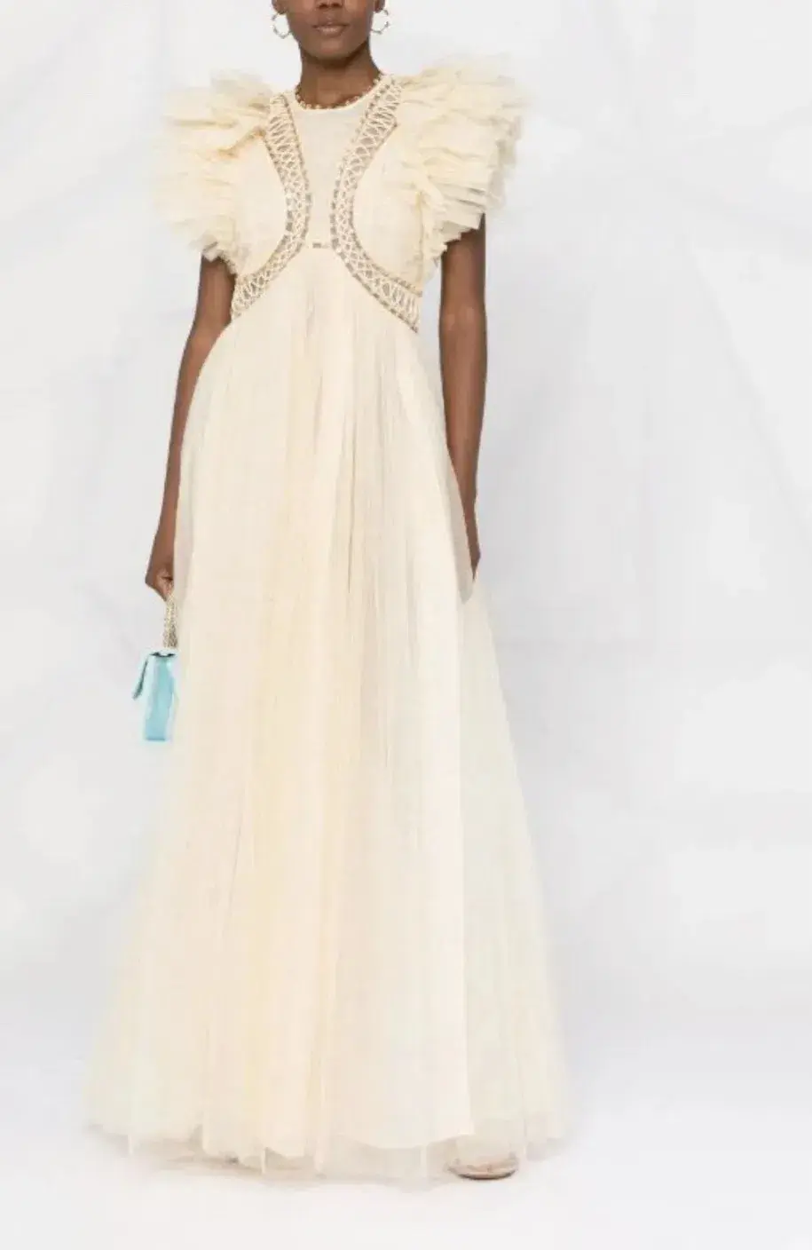 Zimmermann Dancer Glitter Tulle Dress Cream Size 0 (AU 8) for rent on The Volte - main image