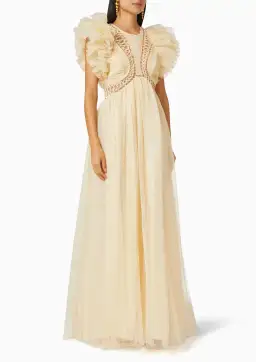 Zimmermann Dancer Glitter Tulle Dress Cream Size 0 (AU 8) for rent on The Volte - image 1