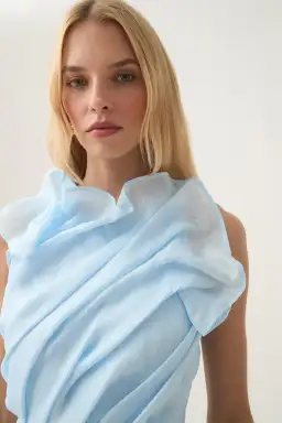 Aje Genesis Midi Dress Sea Breeze Size 8 for rent on The Volte - image 2