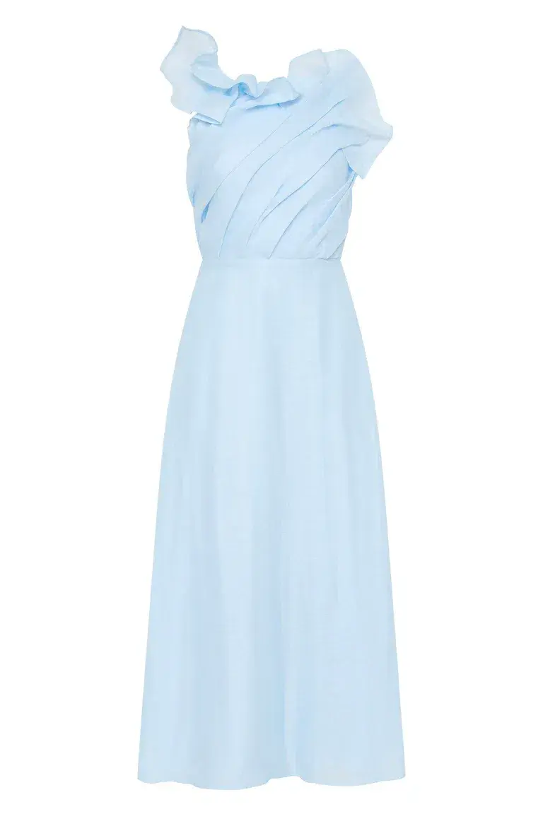 Aje Genesis Midi Dress Sea Breeze Size 8 for rent on The Volte - main image
