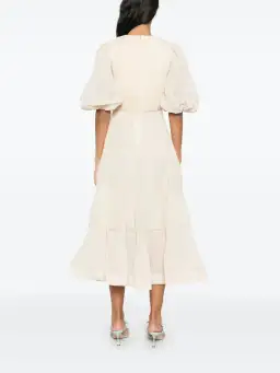 Zimmermann Pleated Midi Dress Cream Size 4 / AU 16 for rent on The Volte - image 2