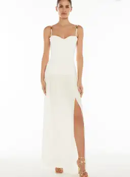 Manning Cartell Double Time Pleat Dress In White Size L / AU 12 for rent on The Volte - image 6
