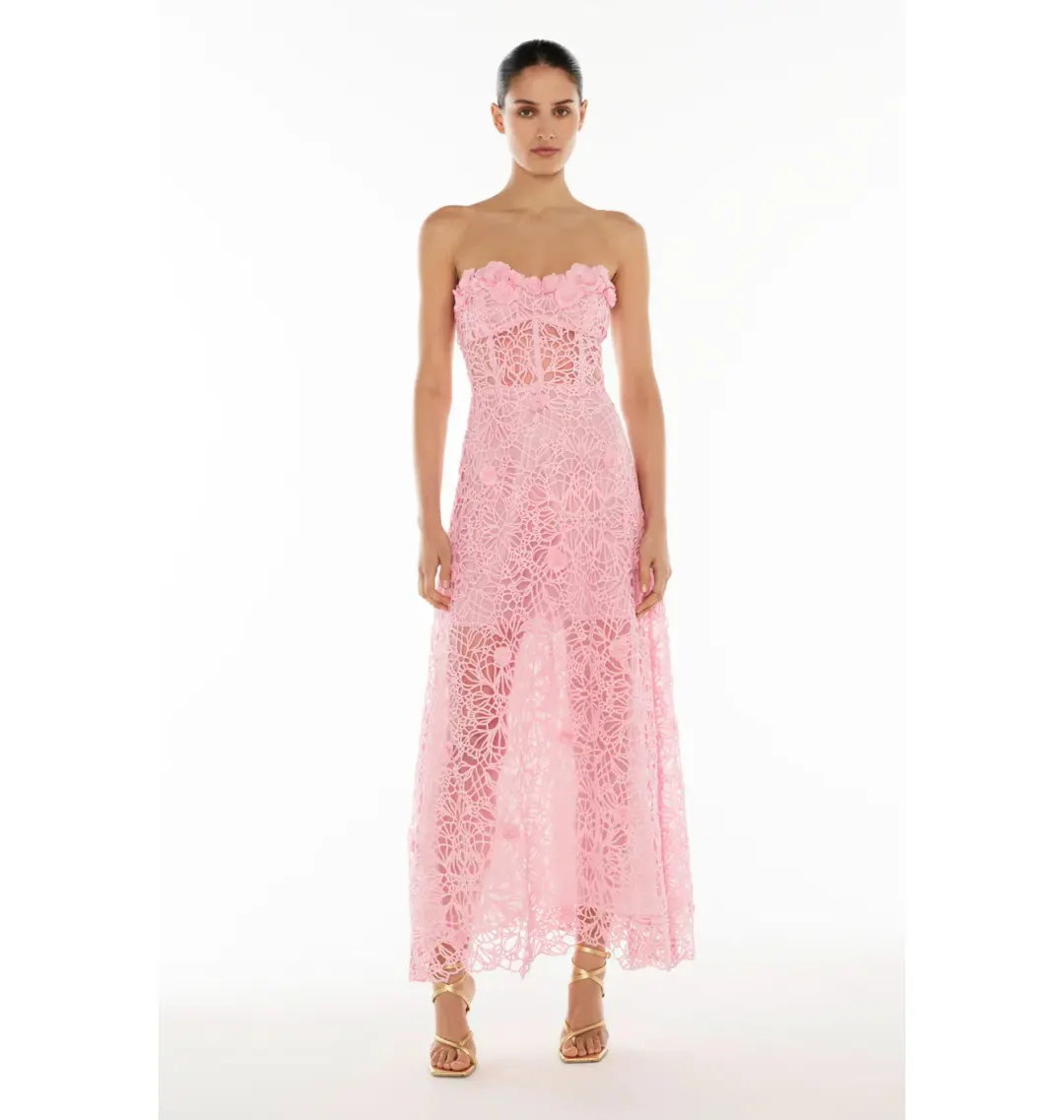 Manning Cartell Tea Ceremony Maxi Dress Pink Size AU 10 for rent on The Volte - main image