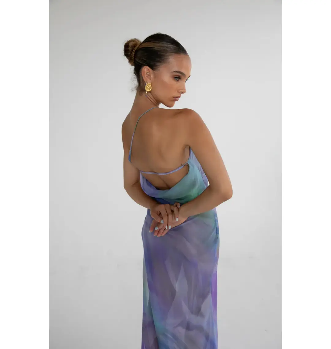 HNTR the label Flor Maxi Dress in Lotus Size AU 8 for rent on The Volte - main image