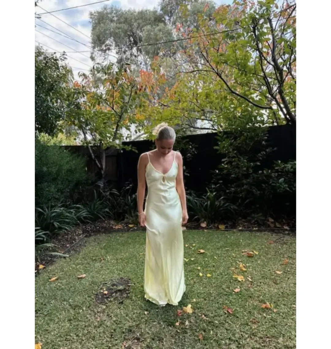 Bec & Bridge Cedar City Maxi Dress Ice Yellow Size AU 8 for rent on The Volte - main image