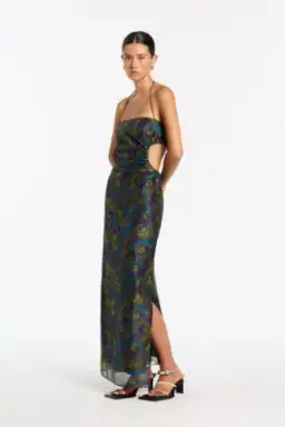 Sir The Label Valerio Tie Halter Midi Dress Print Size 1 / AU 8 for rent on The Volte - image 5