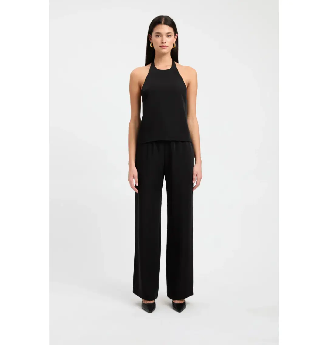 Kookai Maria Core Top and Wide Leg Pant Black for rent on The Volte - main image