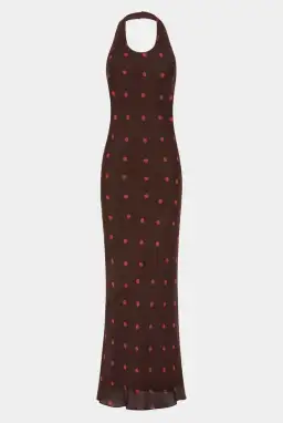 Sir the Label Toni Halter Dress in Chocolate Dot Size 2 / AU 10 for rent on The Volte - image 6