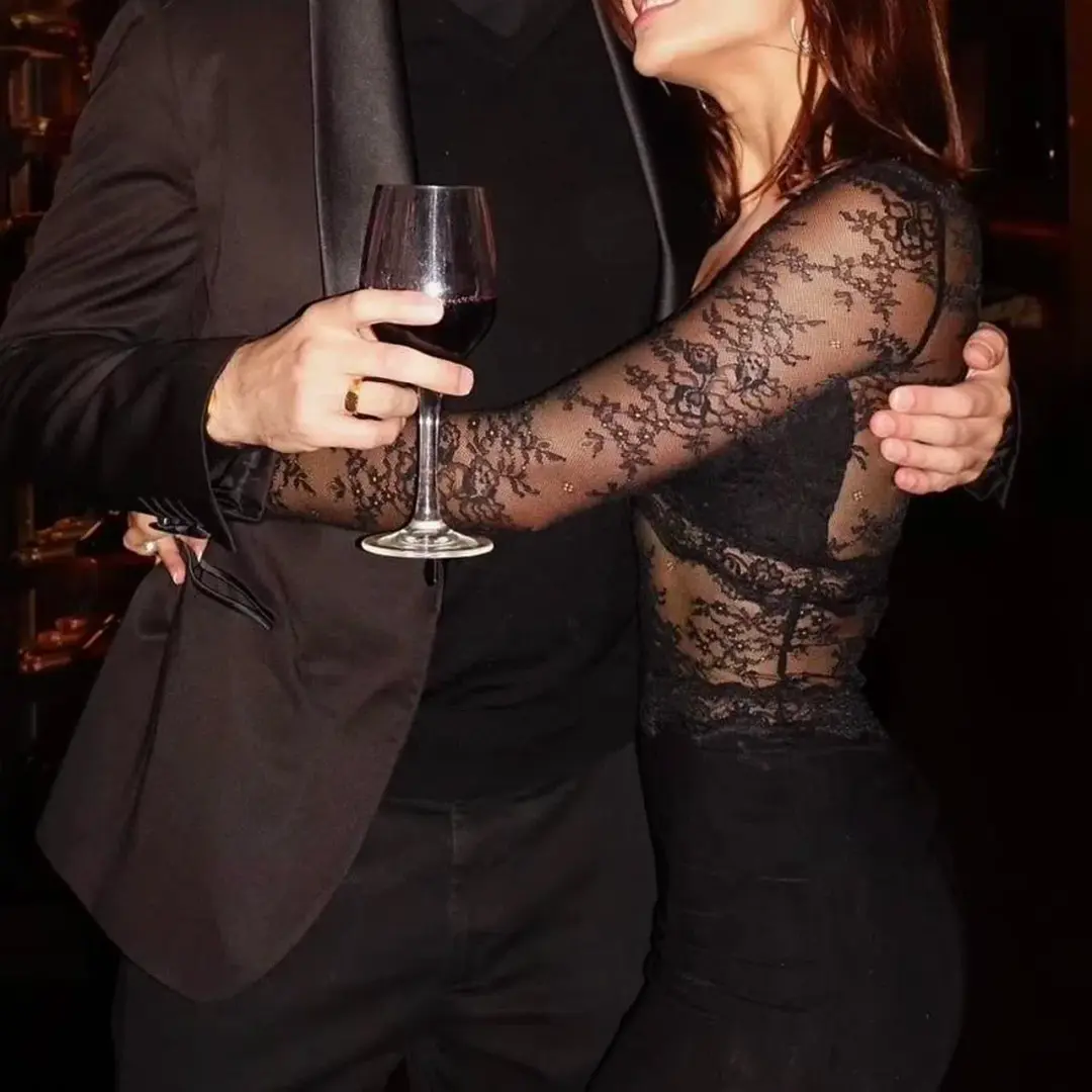 Bec & Bridge Sashay Lace Long Sleeve Mini Dress Black Size 6 for rent on The Volte - main image