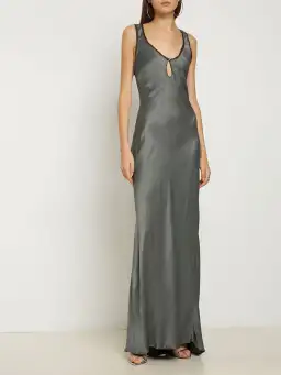 Bec & Bridge Celestial Keyhole Maxi Dress Gun Metal/Black Size AU 8